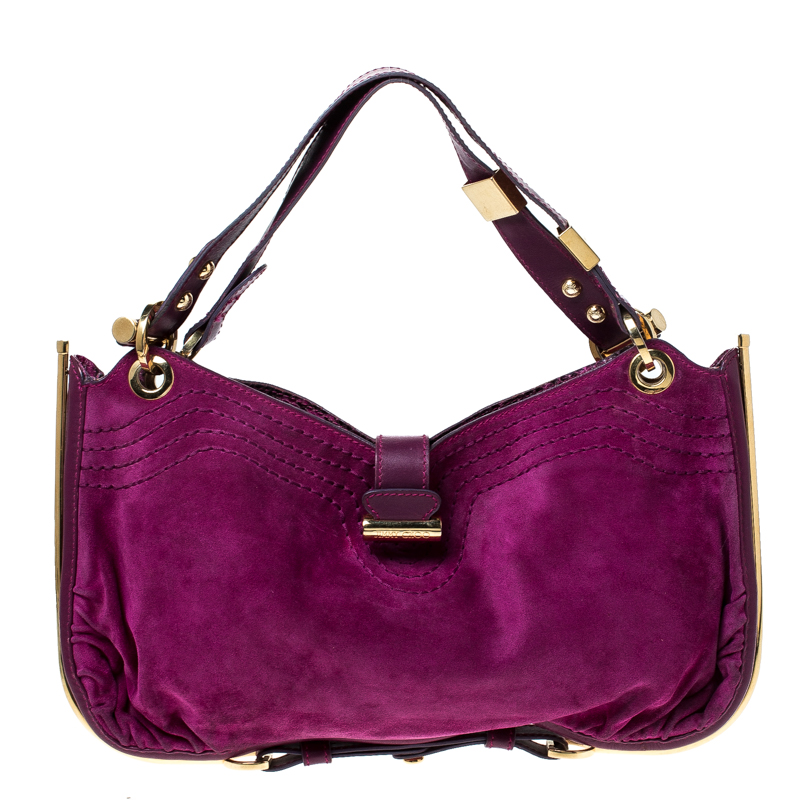 Jimmy Choo Purple Suede and Leather Alex Shoulder Bag, Shoulder Bags - Luxury Closet catalog