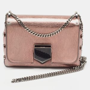 Jimmy Choo Metallic Rose Leather Lockett City Shoulder Bag, Shoulder Bags - Luxury Closet catalog