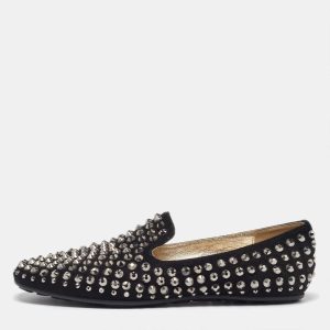 Jimmy Choo Black Suede Wheel Crystal Studded Smoking Slippers Size 35, Loafers & Slip-Ons - Luxury Closet catalog