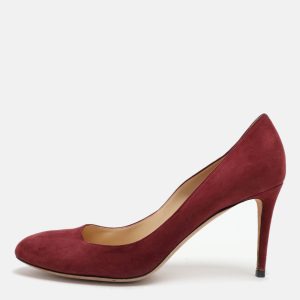 Jimmy Choo Burgundy Suede Pumps Size 39.5, Pumps - Luxury Closet catalog