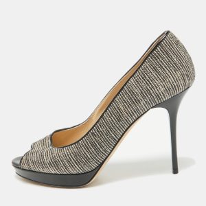 Jimmy Choo Two Tone Canvas Luna Pumps Size 38, Pumps - Luxury Closet catalog