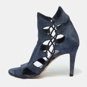 Jimmy Choo Blue Denim Fabric Cutout Gladiator Sandals Size 39, Sandals - Luxury Closet catalog