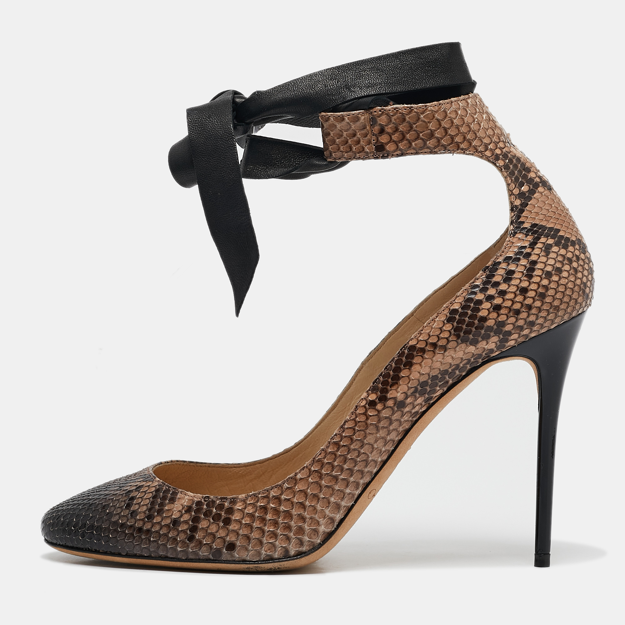 Jimmy Choo Two Tone Snakeskin Leather Ankle Strap Pumps Size 39, Pumps - Luxury Closet catalog