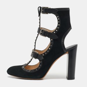 Jimmy Choo Black Suede and Leather Hensley Studded Pumps Size 40, Pumps - Luxury Closet catalog