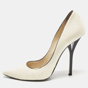 Jimmy Choo Cream Calf Hair Romy Pointed Toe Pumps Size 40, Pumps - Luxury Closet catalog