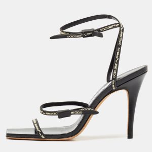Jimmy Choo Black Leather Ankle Strap Sandals Size 39, Sandals - Luxury Closet catalog