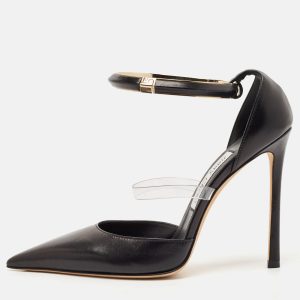 Jimmy Choo Black Leather and PVC Dreece Pumps Size 39, Pumps - Luxury Closet catalog