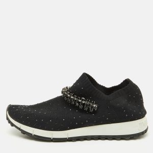 Jimmy Choo Black Knit Fabric Crystal Embellished Verona Sneakers Size 35, Athletic Shoes & Sneakers - Luxury Closet catalog