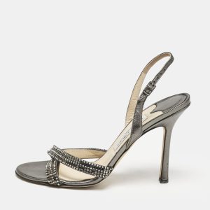 Jimmy Choo Metallic Leather Hepsie Slingback Sandals Size 39, Sandals - Luxury Closet catalog