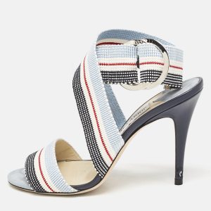Jimmy Choo Multicolor Canvas Bailey Ankle Wrap Sandals Size 37, Sandals - Luxury Closet catalog
