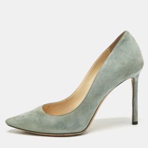 Jimmy Choo Light Blue Suede Romy Pumps Size 37, Pumps - Luxury Closet catalog