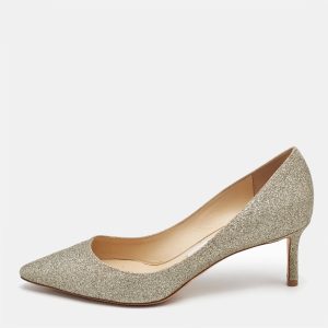 Jimmy Choo Gold Glitter Romy Pumps Size 37, Pumps - Luxury Closet catalog
