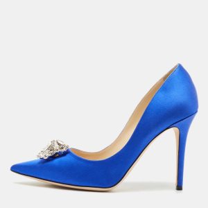 Jimmy Choo Electric Blue Satin Manda Pumps Size 40, Pumps - Luxury Closet catalog