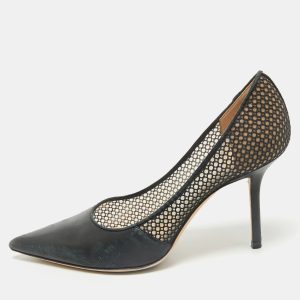 Jimmy Choo Black Leather and Mesh Love Pumps Size 37, Pumps - Luxury Closet catalog