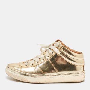 Jimmy Choo Gold Patent Leather Belgravia Sneakers Size 35, Athletic Shoes & Sneakers - Luxury Closet catalog