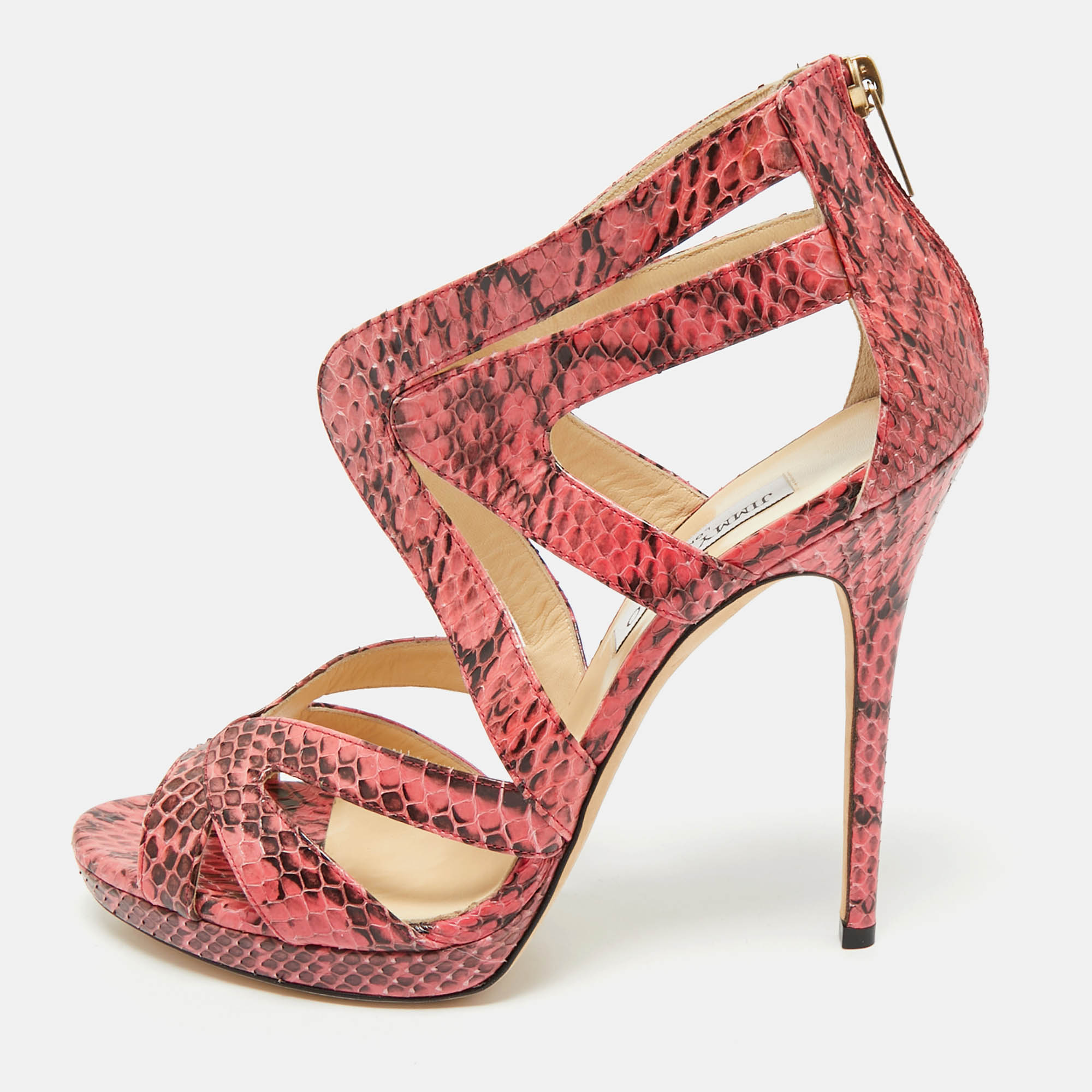 Jimmy Choo Pink Python Collar Platform Sandals Size 41, Sandals - Luxury Closet catalog