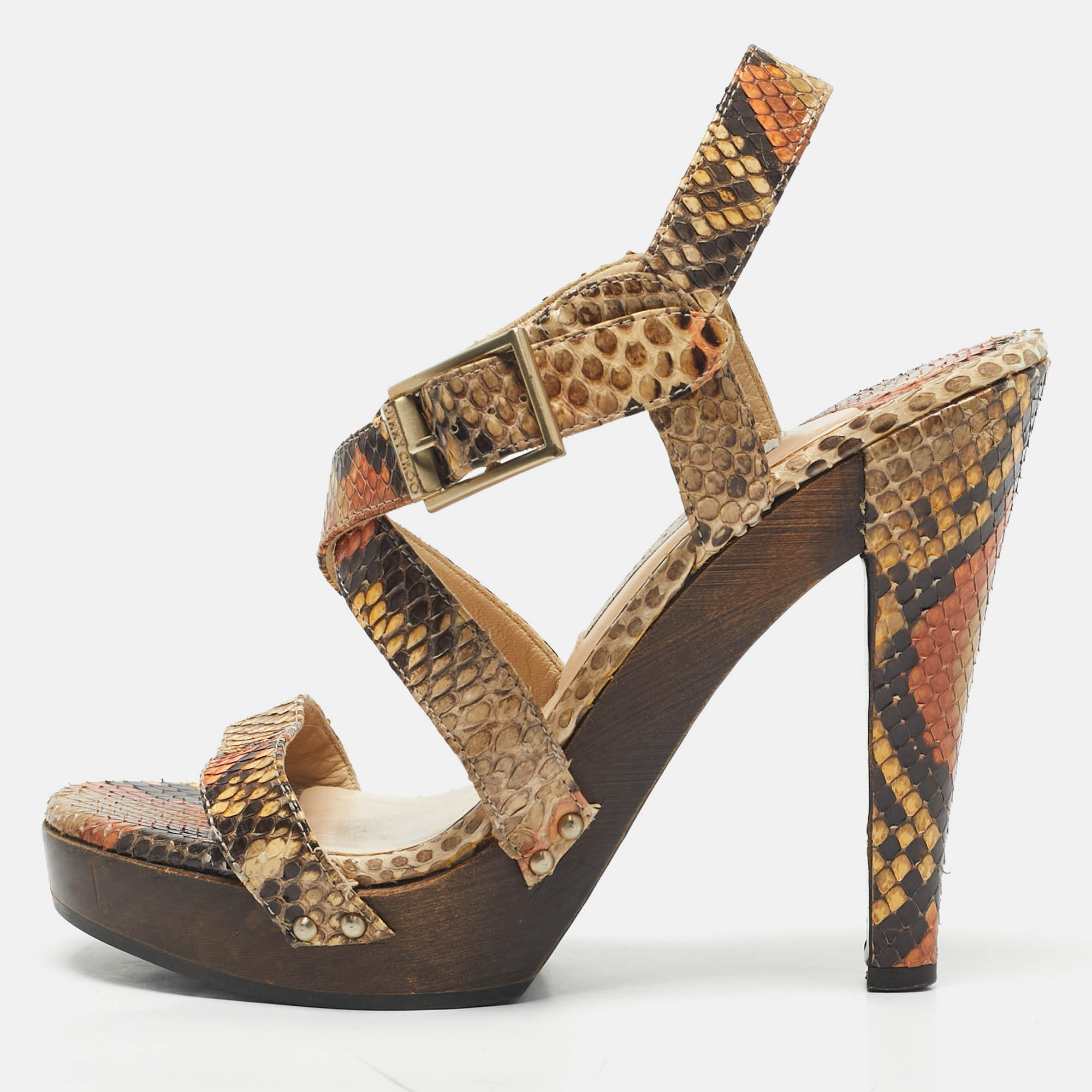 Jimmy Choo Multicolor Python Ankle Strap Sandals Size 36, Sandals - Luxury Closet catalog