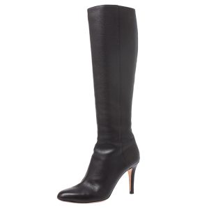 Jimmy Choo Dark Brown Leather Knee Boots Size 37.5, Boots - Luxury Closet catalog