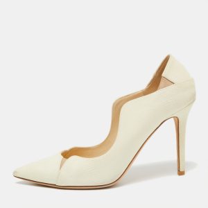 Jimmy Choo Cream Texture Leather Tamika Pumps Size 35.5, Pumps - Luxury Closet catalog