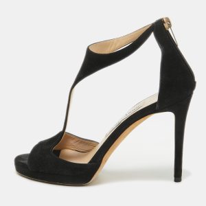 Jimmy Choo Black Suede Lana T Strap Sandals Size 36, Sandals - Luxury Closet catalog