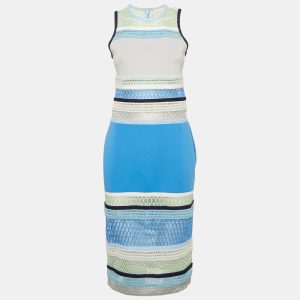 Jonathan Simkhai Blue Lace and Neoprene Sheath Dress M, Dresses - Luxury Closet catalog