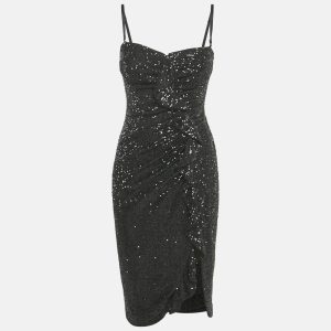 Jonathan Simkhai Black Sequined Midi Dress S, Dresses - Luxury Closet catalog