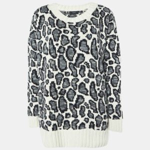 Joseph Animal Patterned Jacquard Wool Round Neck Sweater S, Sweaters & Cardigans - Luxury Closet catalog