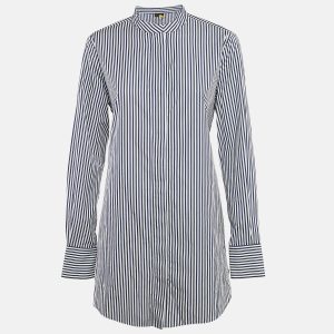 Joseph Blue Stripe Cotton Button Front Tie-Up Detail Carla Candy Tunic M, Shirts & Tops - Luxury Closet catalog
