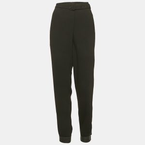Joseph Black Crepe Belted Trousers M, Clothing - Luxury Closet catalog