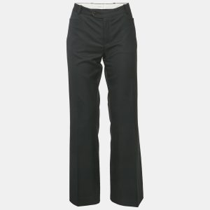 Joseph Black Wool Wide Leg Rocket Super 100 Trousers M, Clothing - Luxury Closet catalog
