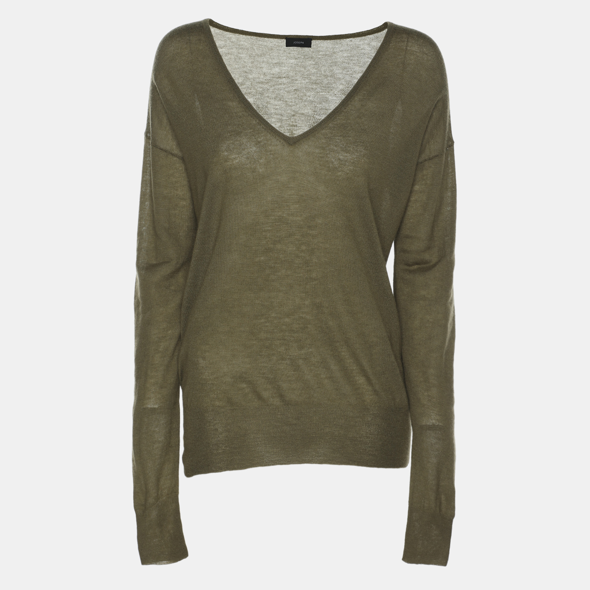 Joseph Olive Green Cashmere Knit Sweater M, Sweaters & Cardigans - Luxury Closet catalog