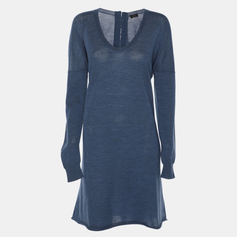Joseph Blue Wool Knit Dress S, Dresses - Luxury Closet catalog