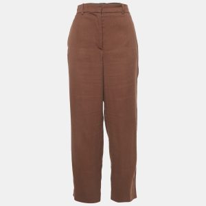Joseph Brown Crepe Straight Leg Trousers M, Clothing - Luxury Closet catalog