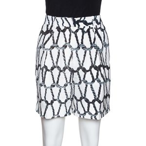 Joseph Monochrome Rope Printed Silk Shorts M, Shorts - Luxury Closet catalog