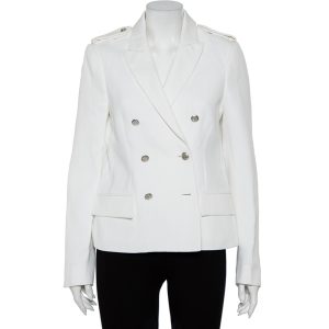 Joseph White Cotton & Ramie Double Breasted Yvette Blazer L, Coats & Jackets - Luxury Closet catalog