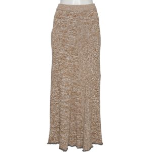 Joseph Beige Patterned Ribbed Knit Sally Fluted Maxi Skirt L, Skirts - Luxury Closet catalog
