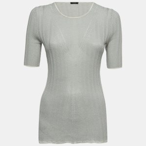 Joseph Light Blue Striped Cotton Knit Top XS, Shirts & Tops - Luxury Closet catalog
