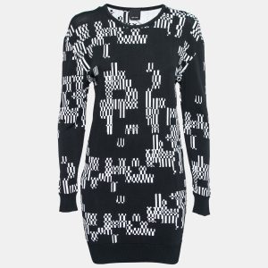 Josh Goot Monochrome Pixel Intarsia Knit Glitch Sweater Dress XS, Dresses - Luxury Closet catalog