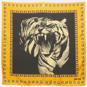 Just Cavalli Black Tiger Print Silk Scarf, Scarves & Shawls - Luxury Closet catalog