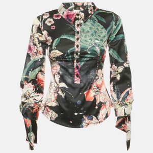 Just Cavalli Multicolor Printed Silk Satin Shirt S, Shirts & Tops - Luxury Closet catalog