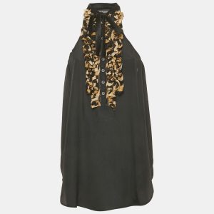 Just Cavalli Black Chiffon Frilled Sleeveless Top M, Shirts & Tops - Luxury Closet catalog