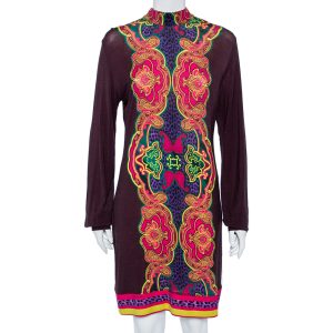 Just Cavalli Brown Printed Wool Knit Shift Dress L, Dresses - Luxury Closet catalog