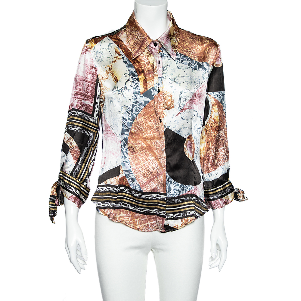 Just Cavalli Multicolor Silk Button Front Shirt M, Shirts & Tops - Luxury Closet catalog