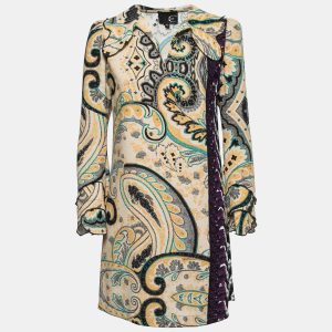 Just Cavalli Multicolor Printed Crepe Ruffled Short Dress S, Dresses - Luxury Closet catalog