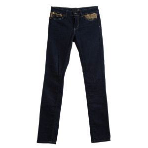 Just Cavalli Indigo Dark Wash Denim Studded Skinny Jeans S, Jeans - Luxury Closet catalog