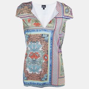 Just Cavalli Multicolor Printed Jersey Sleeveless T-Shirt L, Shirts & Tops - Luxury Closet catalog