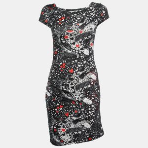 Just Cavalli Black All-Over Print Stretch Nylon Mini Dress M, Dresses - Luxury Closet catalog