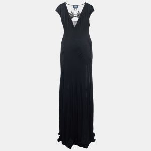 Class by Roberto Cavalli Black Jersey Embellished Sleeveless Maxi Dress L, Dresses - Luxury Closet catalog