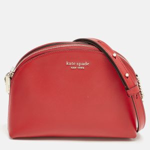 Kate Spade Red Leather Spencer Small Double Zip Crossbody Bag, Handbags - Luxury Closet catalog