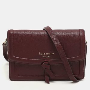 Kate Spade Burgundy Leather Knott Crossbody Bag, Handbags - Luxury Closet catalog